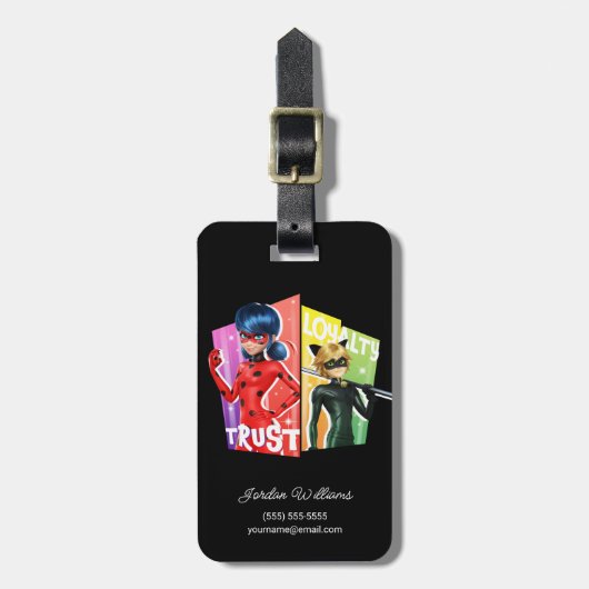 Ladybug & Cat Noir | Vertrouwen en loyaliteit Bagagelabel (Voorkant verticaal)