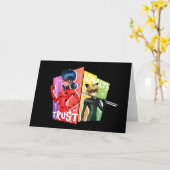 Ladybug & Cat Noir | Vertrouwen en loyaliteit Kaart (Gele Bloem)