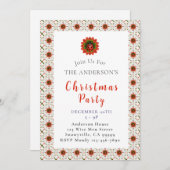 Ladybug Christmas Party Kaart (Voorkant / Achterkant)