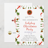 Ladybug Christmas Party Kaart (Voorkant / Achterkant)