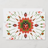 Ladybug Christmas Red Green White Feestdagenkaart (Voorkant)