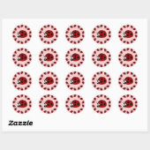Ladybug Circle Ronde Sticker (Vel)