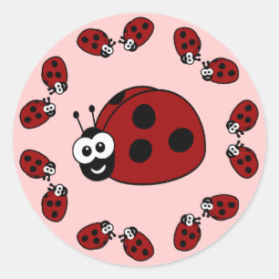 Ladybug Circle Ronde Sticker