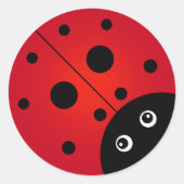 Ladybug Classic Ronde Sticker (Voorkant)