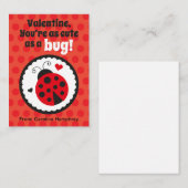 Ladybug Classroom Valentijn Kaarten voor kinderen Notitiekaartje (Voorkant / Achterkant)