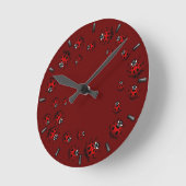Ladybug Clock Cute Ladybug Ladybird Bug Wall Clock Ronde Klok (Hoek)