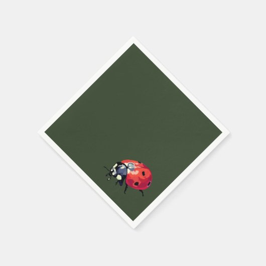 Ladybug Cocktail Papieren servetten (Hoek)