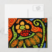 Ladybug Colorful Whimsical Folk Art Cute Briefkaart (Voorkant / Achterkant)