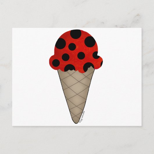 Ladybug Cone Briefkaart (Voorkant)