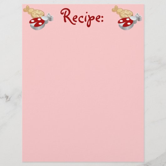 Ladybug Cookie Recipe Paper (Voorkant)