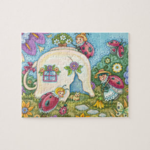 Ladybug Cottage Interlocking PUZZLE Legpuzzel