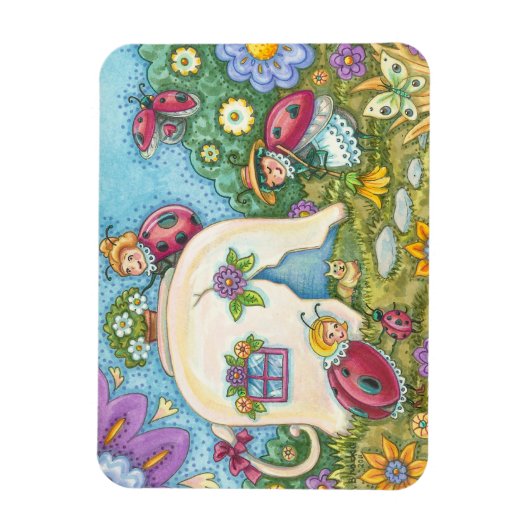 Ladybug Cottage Rechthoek MAGNEET (Verticaal)