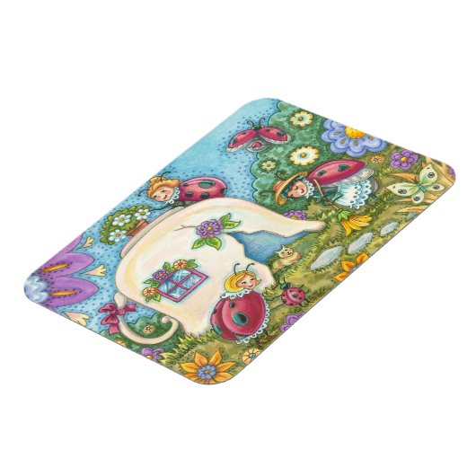 Ladybug Cottage Rechthoek MAGNEET (Linkerzijde)