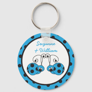 Ladybug Couple Blue Sleutelhanger