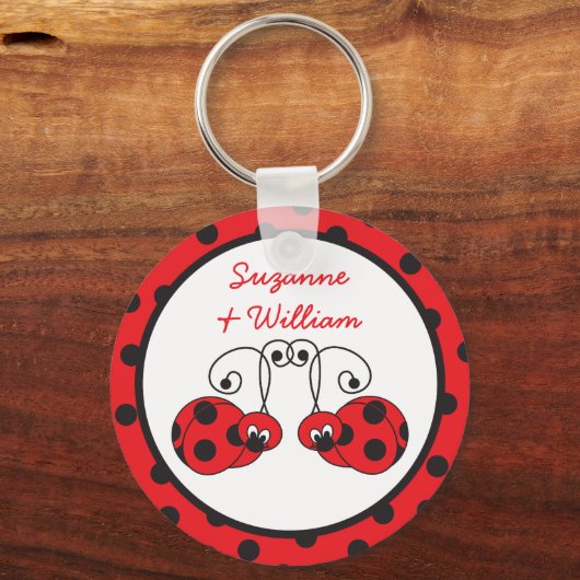 Ladybug Couple Sleutelhanger (Voorkant)