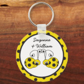 Ladybug Couple Yellow Sleutelhanger (Voorkant)