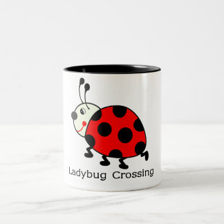 Ladybug Crossing Tweekleurige Koffiemok
