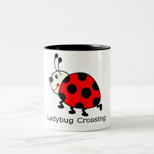 Ladybug Crossing Tweekleurige Koffiemok (Center)