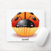 Ladybug Cupcake Mousepad Muismat (Met muis)