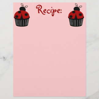 Ladybug Cupcake Recippaper