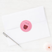 Ladybug Cupcake Topper/Sticker Ronde Sticker (Envelop)