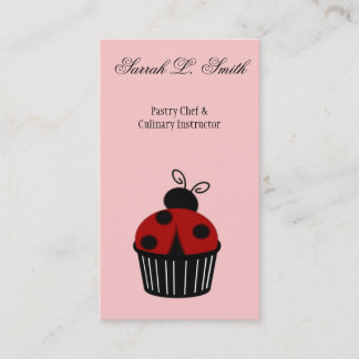 Ladybug Cupcake Visitekaartje