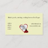 Ladybug Cupcake Visitekaartje (Achterkant)