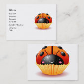 Ladybug Cupcake Visitekaartje (Voorkant / Achterkant)