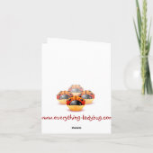 Ladybug Cupcakes Verjaardag Kaart (Achterkant)