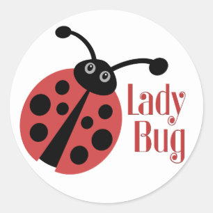 Ladybug Cute Animal Print Ronde Sticker