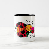 Ladybug Cute as a Bug Tweekleurige Koffiemok (Center)