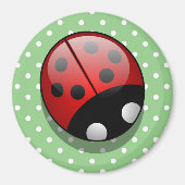 Ladybug, Cute Ladybug, Red Ladybug, Ladybird Magneet (Voorkant)