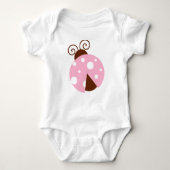 Ladybug, Cute Ladybug, Roze Ladybug, Ladybird Romper (Voorkant)