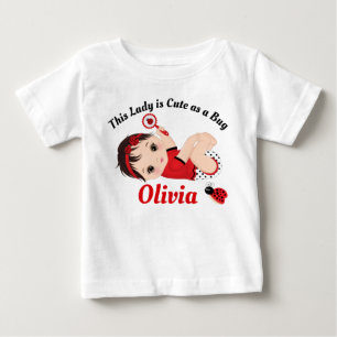 Ladybug Cute Little Girl Baby T-Shirt
