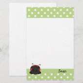 Ladybug Cutie Briefpapier (Voorkant / Achterkant)
