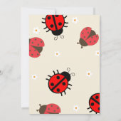 Ladybug Daisy Verjaardag Uitnodiging Little Bug Pa (Achterkant)