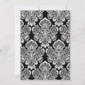 Ladybug Damask Baby shower | Uitnodiging van de pa (Achterkant)