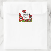 Ladybug Dank u Verjaardagsplein Sticker! Vierkante Sticker (Tas)