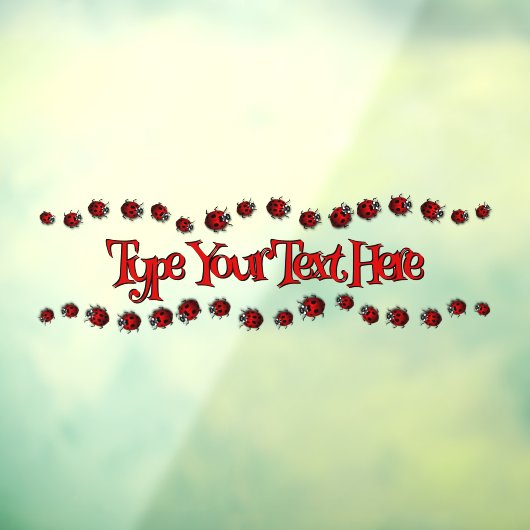 Ladybug Decal Custom Ladybug Ladybird Window Cling (Vel 3)
