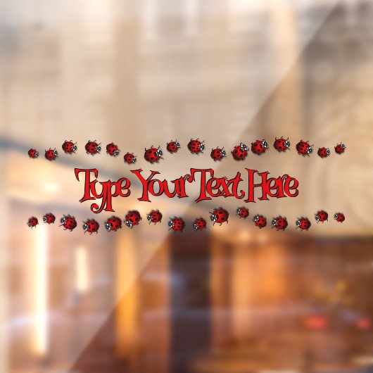 Ladybug Decal Custom Ladybug Ladybird Window Cling (Vel 2)