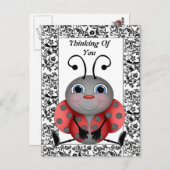 Ladybug denking van uw Briefkaart (Voorkant / Achterkant)