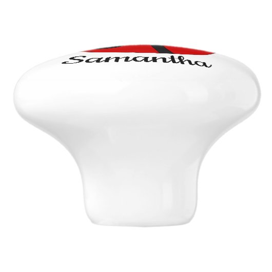 Ladybug Design Ceramic Knob. Keramische Knop (Zijkant)