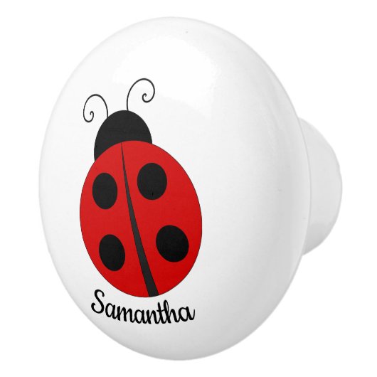 Ladybug Design Ceramic Knob. Keramische Knop (Rechts)