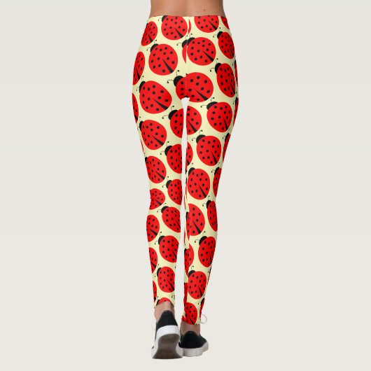 Ladybug Design You Choose Background Colour Leggings (Achterkant)
