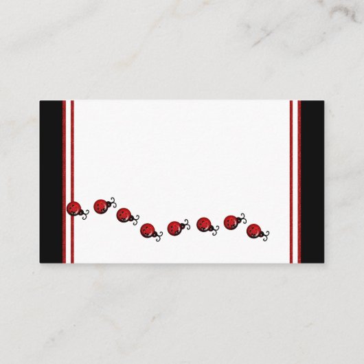 Ladybug Diaper Raffle Tickets Informatiekaartje (Achterkant)