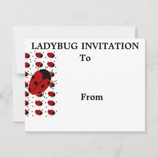 Ladybug Dot Briefpapier Kaart (Voorkant)