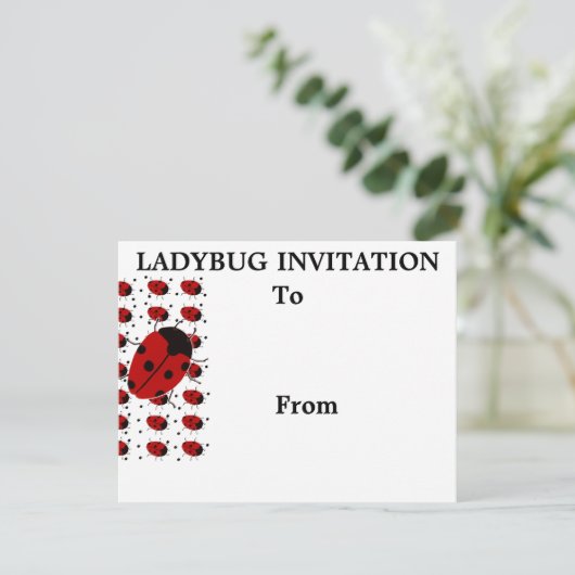 Ladybug Dot Briefpapier Kaart (Staand voorkant)