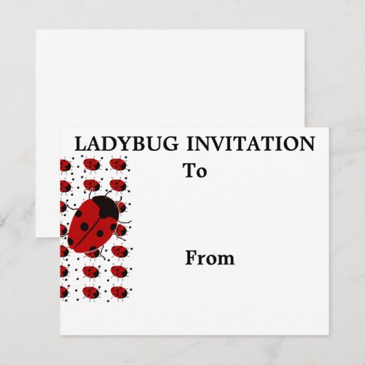 Ladybug Dot Briefpapier Kaart (Voorkant / Achterkant)