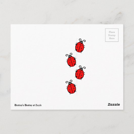 Ladybug dot kever Kantoor Custom Destiny's Briefkaart (Achterkant)