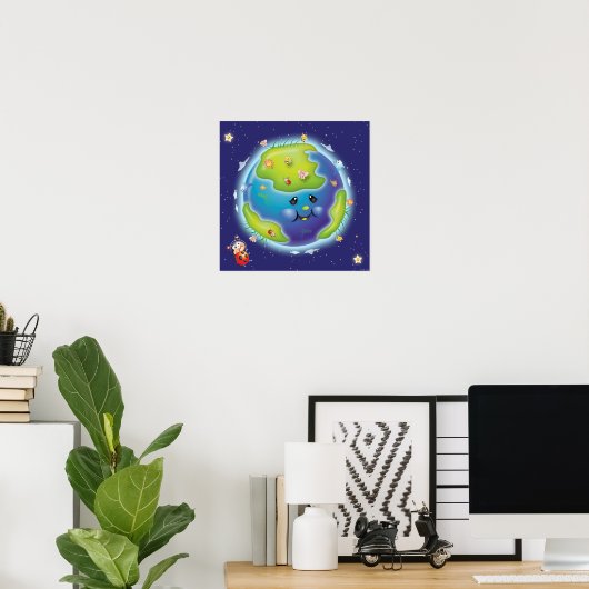Ladybug Earth Poster (Thuiskantoor)
